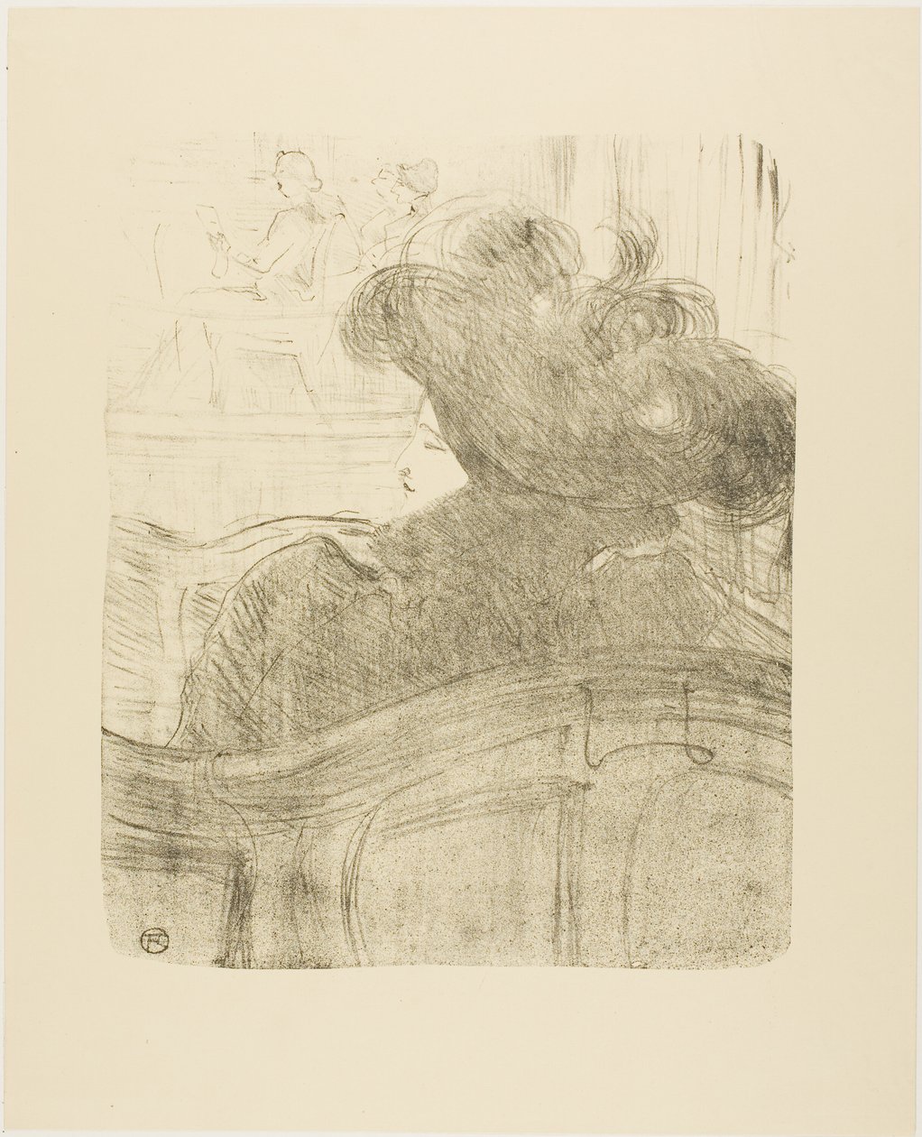 Cléo de Mérode，选自《十三幅石版画 作者 亨利·德·图卢兹·劳特雷克