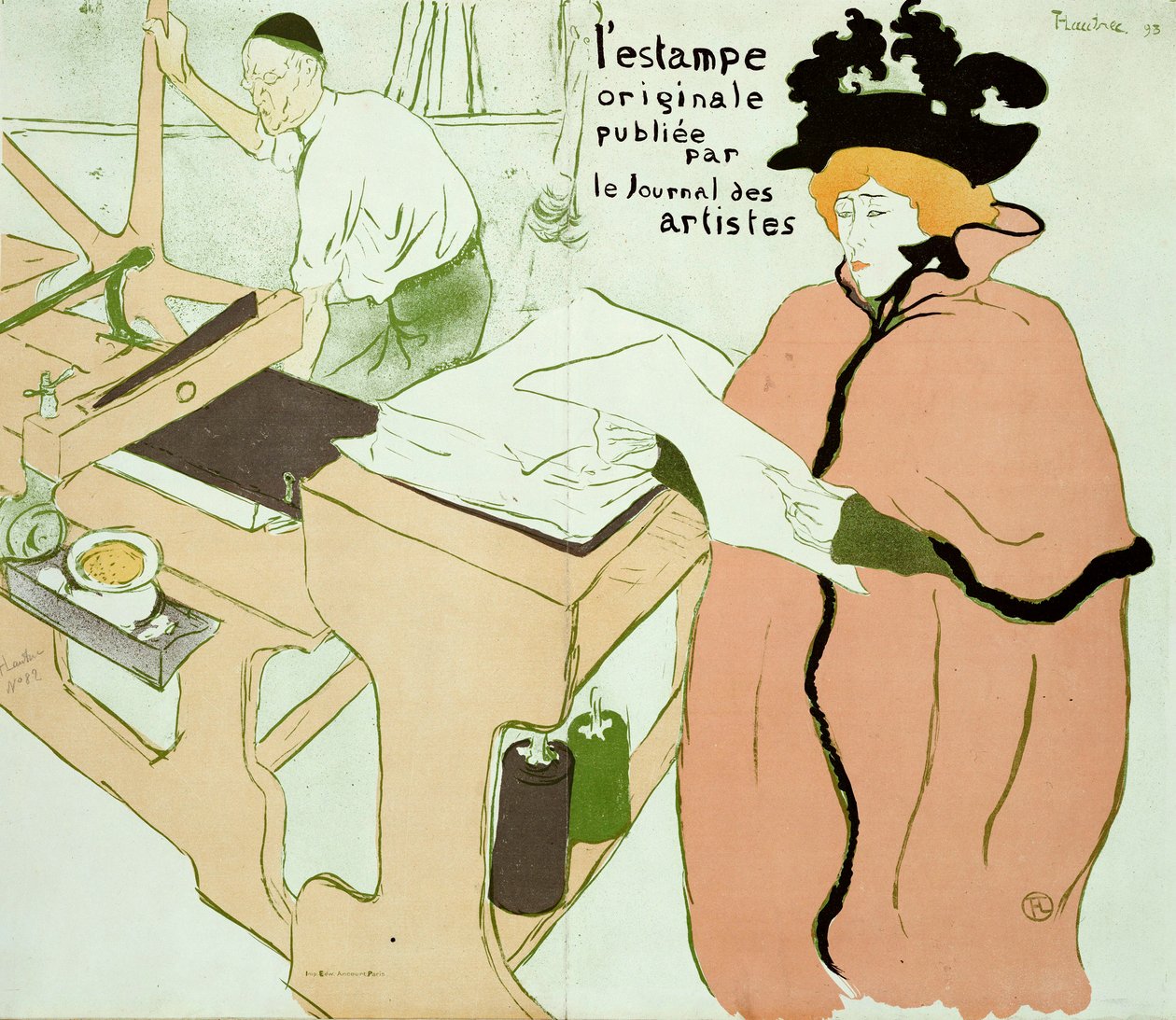 “ l” Estampe Originale“的封面，1893年 作者 亨利·德·图卢兹·劳特雷克