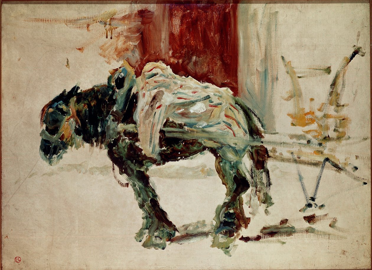 马到塞利兰。 Henri de Toulouse-Lautrec绘画 作者 亨利·德·图卢兹·劳特雷克