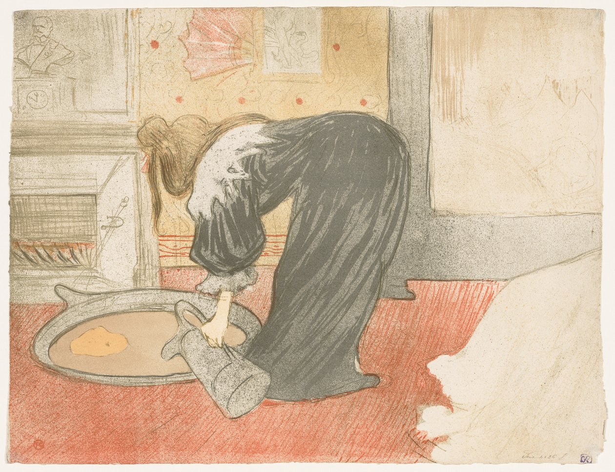 埃勒斯：《浴缸里的女人》，1896年。 作者 亨利·德·图卢兹·劳特雷克