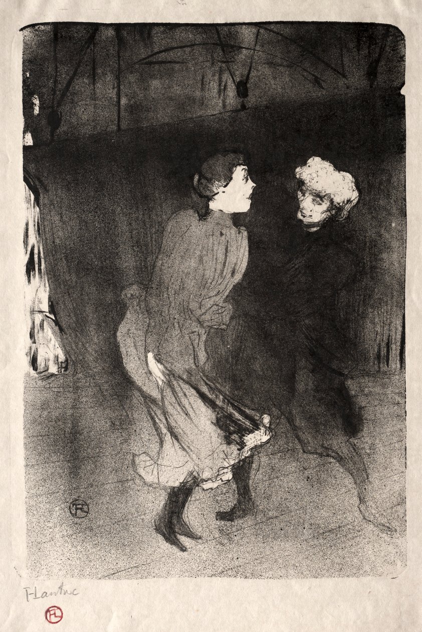 艾莉安·达勒孔（Emilienne dAlecon）和愚人节的Mariquita，1893年。 作者 亨利·德·图卢兹·劳特雷克