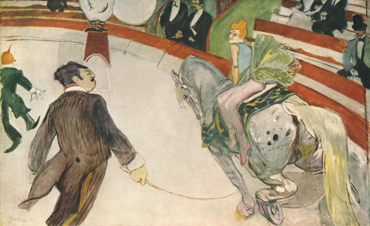 费尔南多马戏团的马女》，1888年，1952年。 作者 亨利·德·图卢兹·劳特雷克