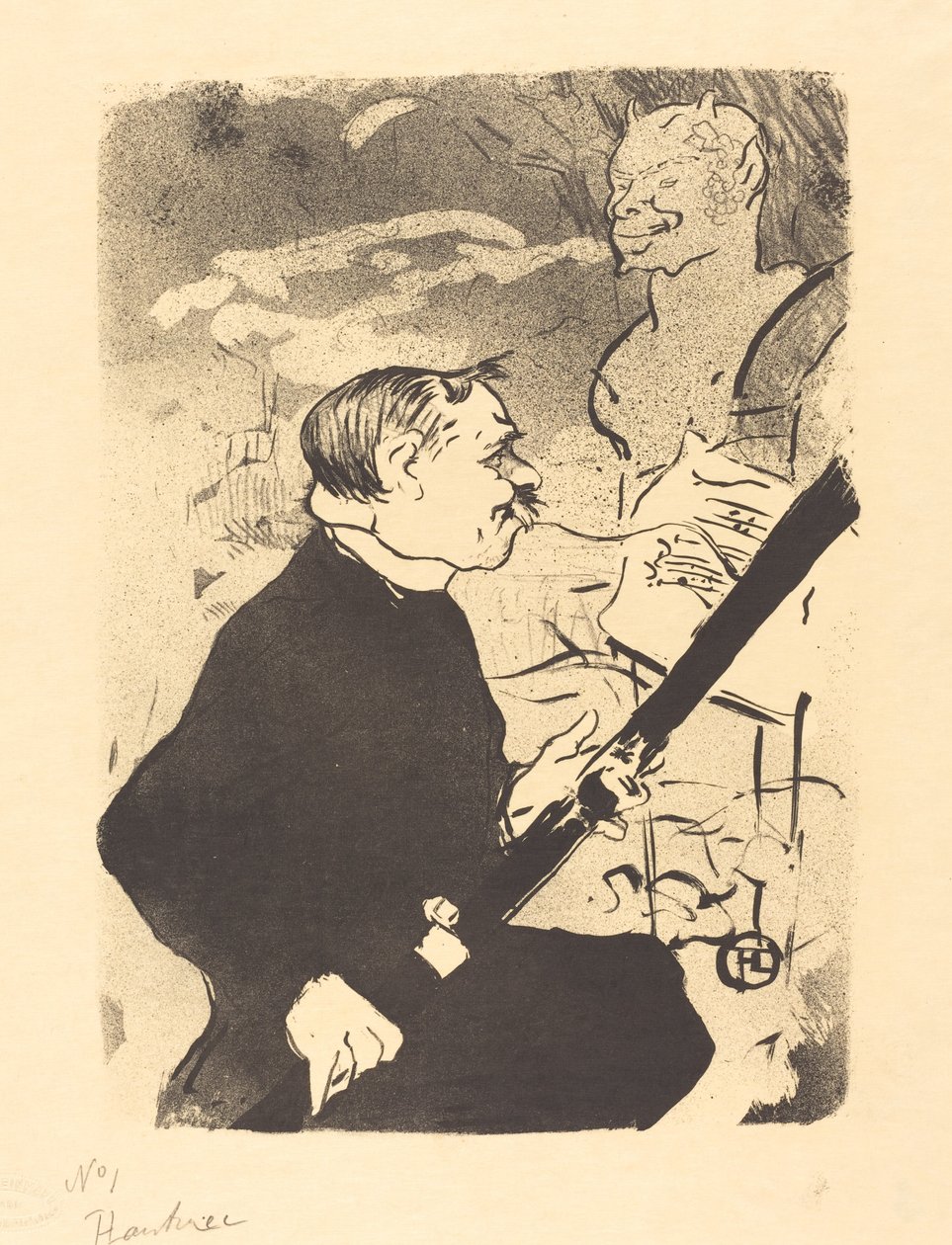 为你倒酒！......，1893年。 作者 亨利·德·图卢兹·劳特雷克