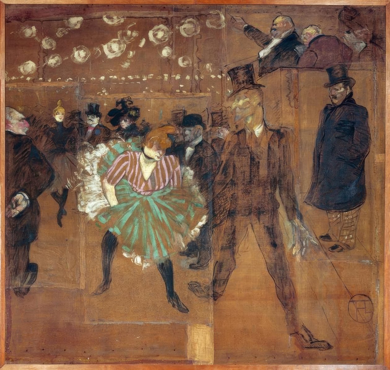 H.Toulouse-Lautrec，红磨坊（Tanz im Moulin Rouge） 作者 亨利·德·图卢兹·劳特雷克