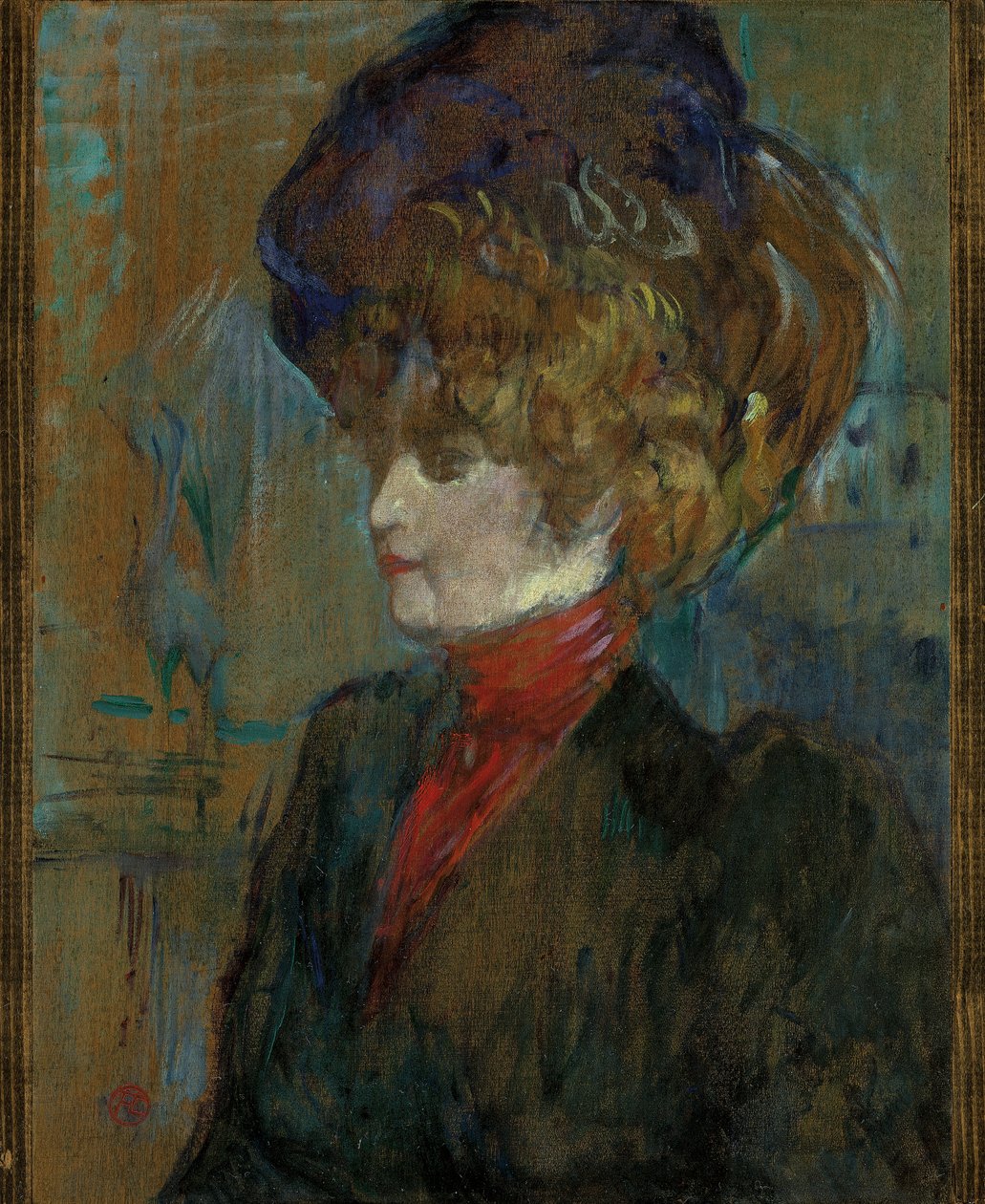 英国女士的头；英国女士头，1898年 作者 亨利·德·图卢兹·劳特雷克