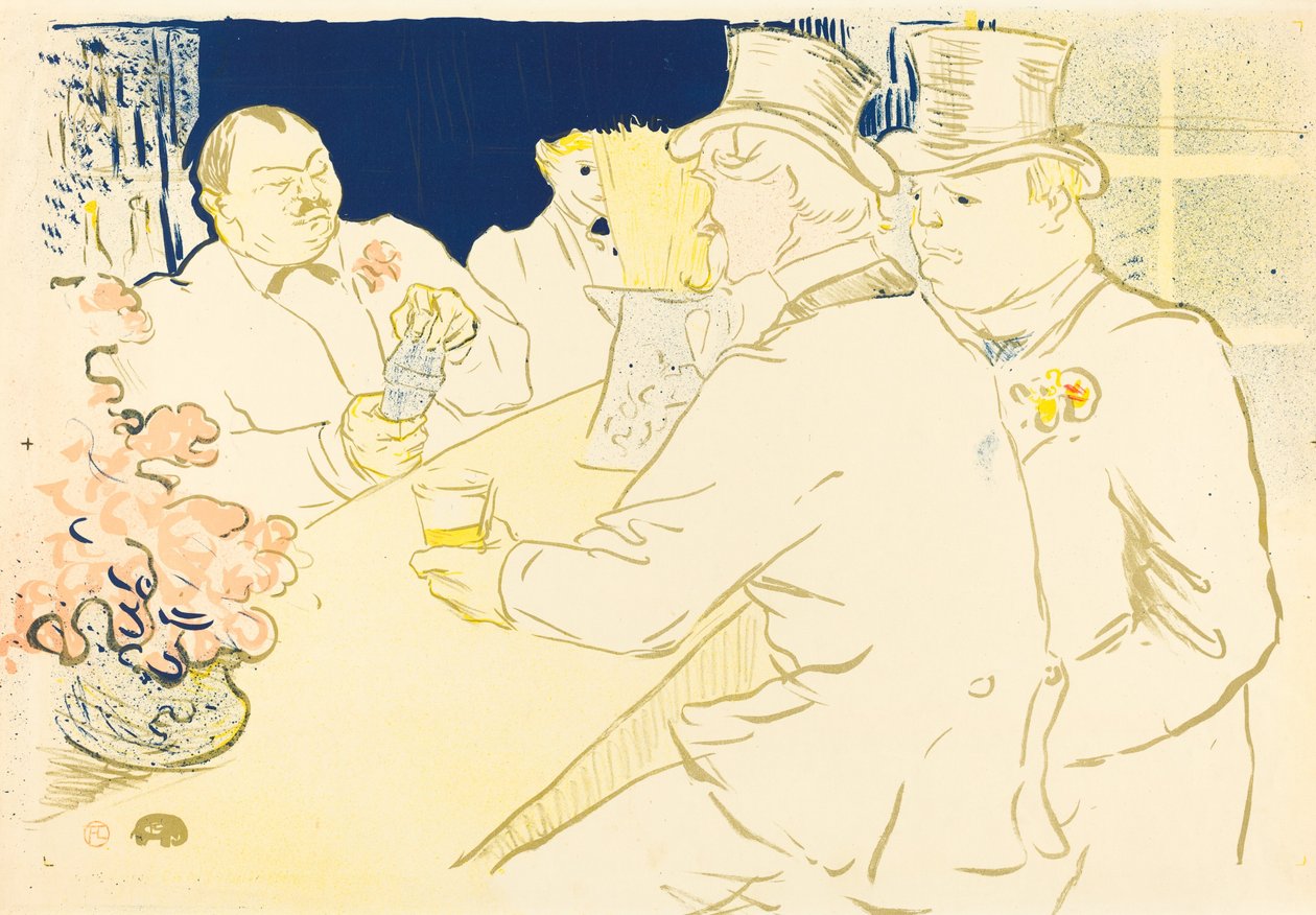 爱尔兰和美国酒吧，罗雅尔街，1896年。 作者 亨利·德·图卢兹·劳特雷克