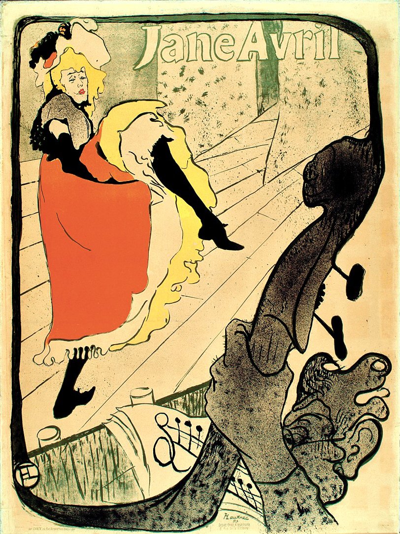 简-艾弗尔，1893年，1893年。 作者 亨利·德·图卢兹·劳特雷克