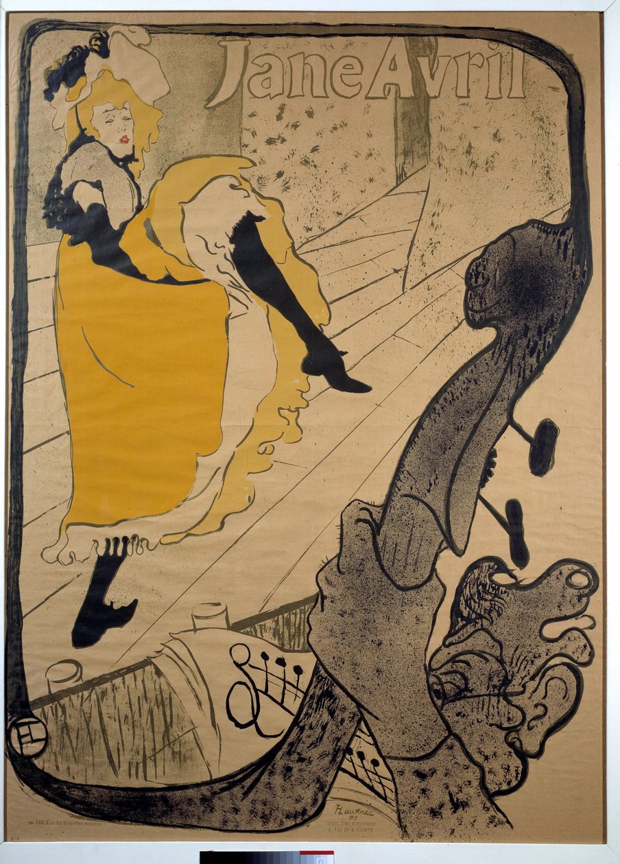 亨利·德·图卢兹-劳特累克（Henri de Toulouse-Lautrec，1864-1901 年）的《巴黎花园中的简·艾薇儿》。 尺寸 1.30 x 0.95。 1893. 阿尔比，图卢兹劳特累克博物馆 作者 亨利·德·图卢兹·劳特雷克