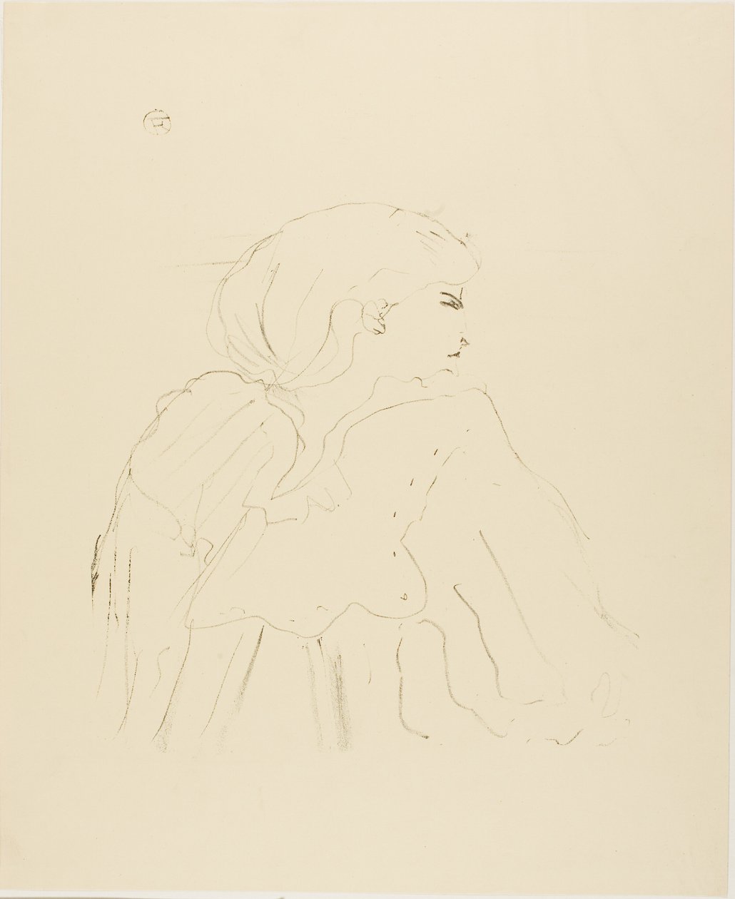 简-哈丁，来自 Treize Lithographies 作者 亨利·德·图卢兹·劳特雷克