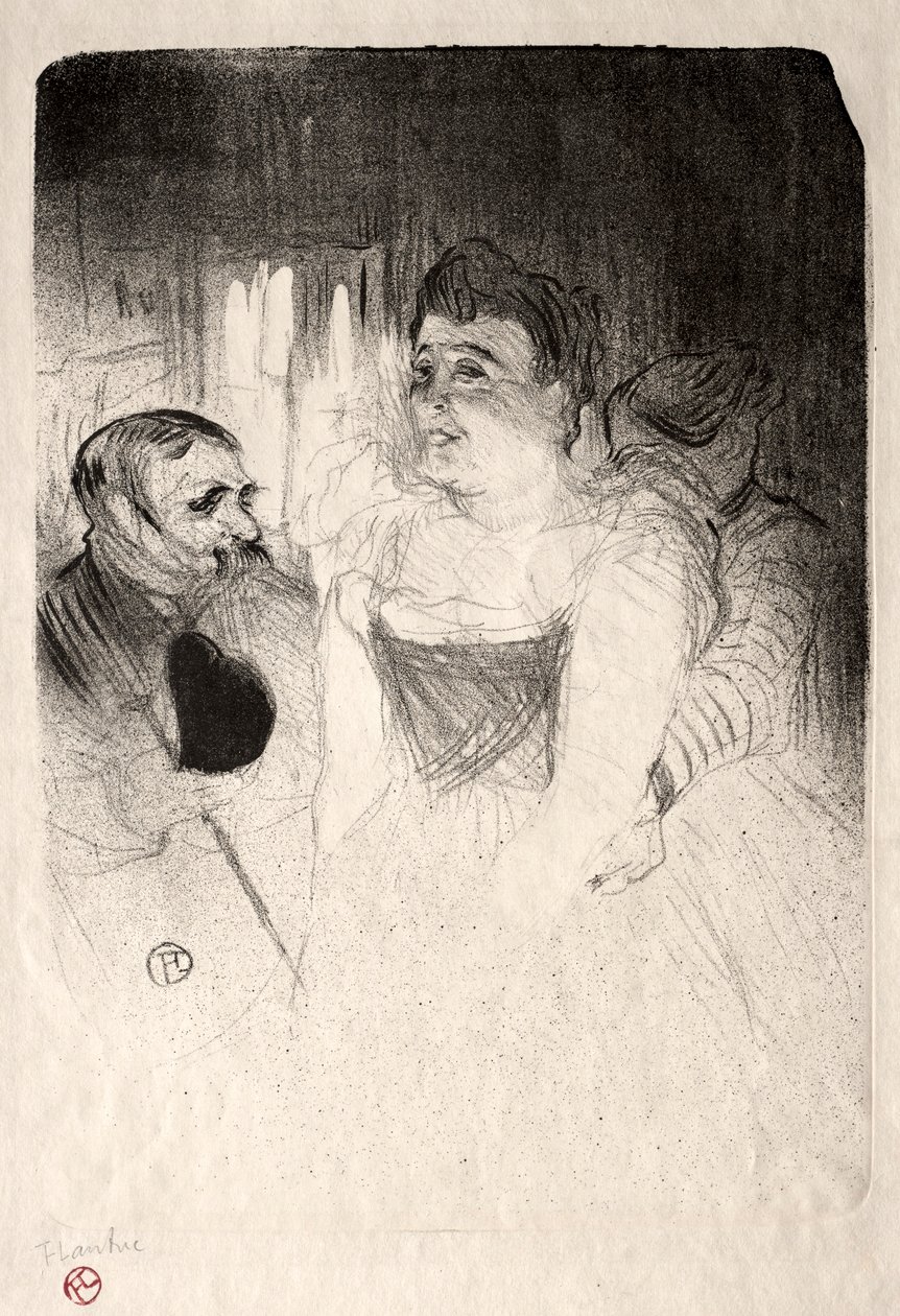 朱迪克（Judic in the Loge），1894年。 作者 亨利·德·图卢兹·劳特雷克