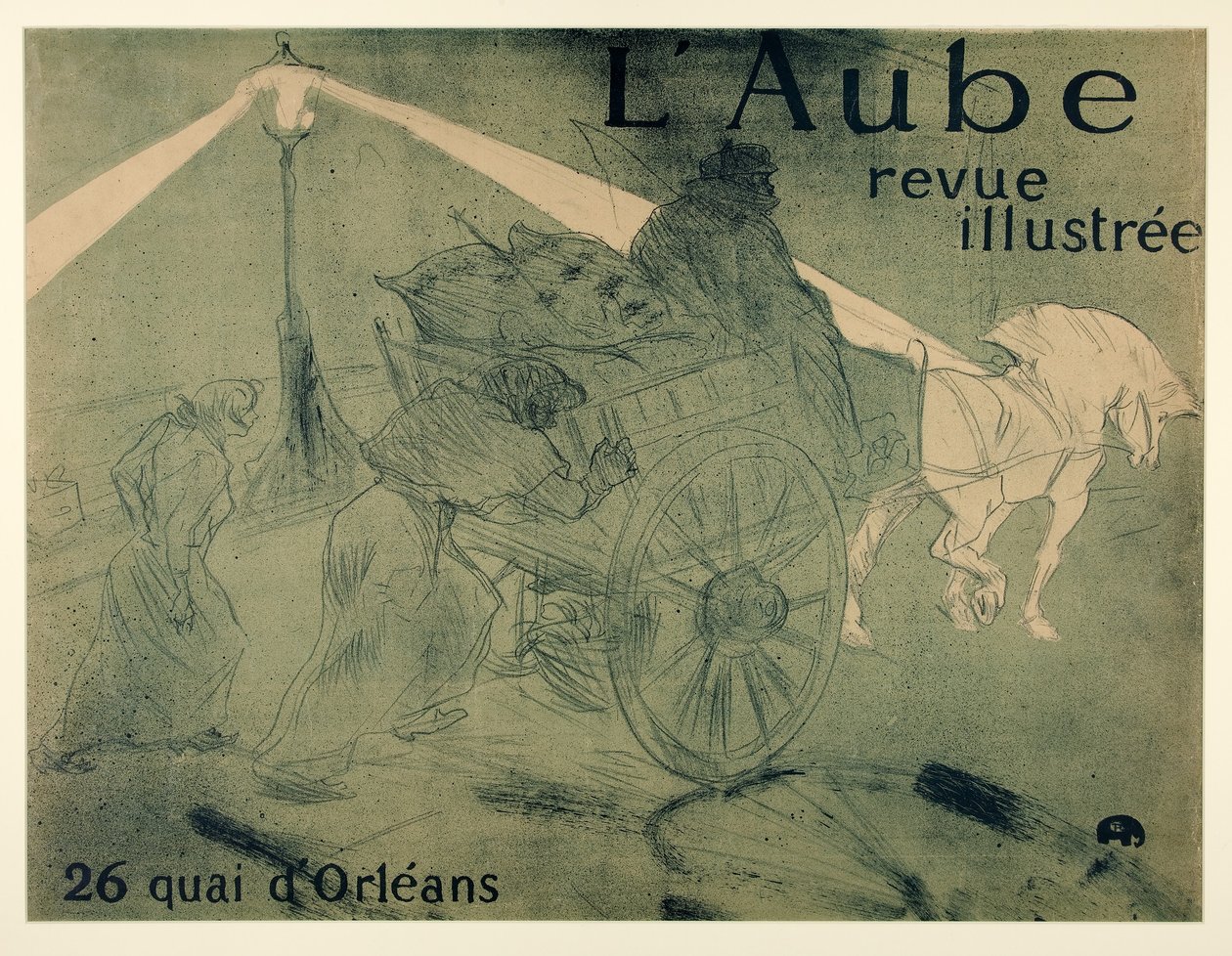 L&39;Aube，插图杂志，26 quai d&39;Orléans，pub。 1896年 作者 亨利·德·图卢兹·劳特雷克