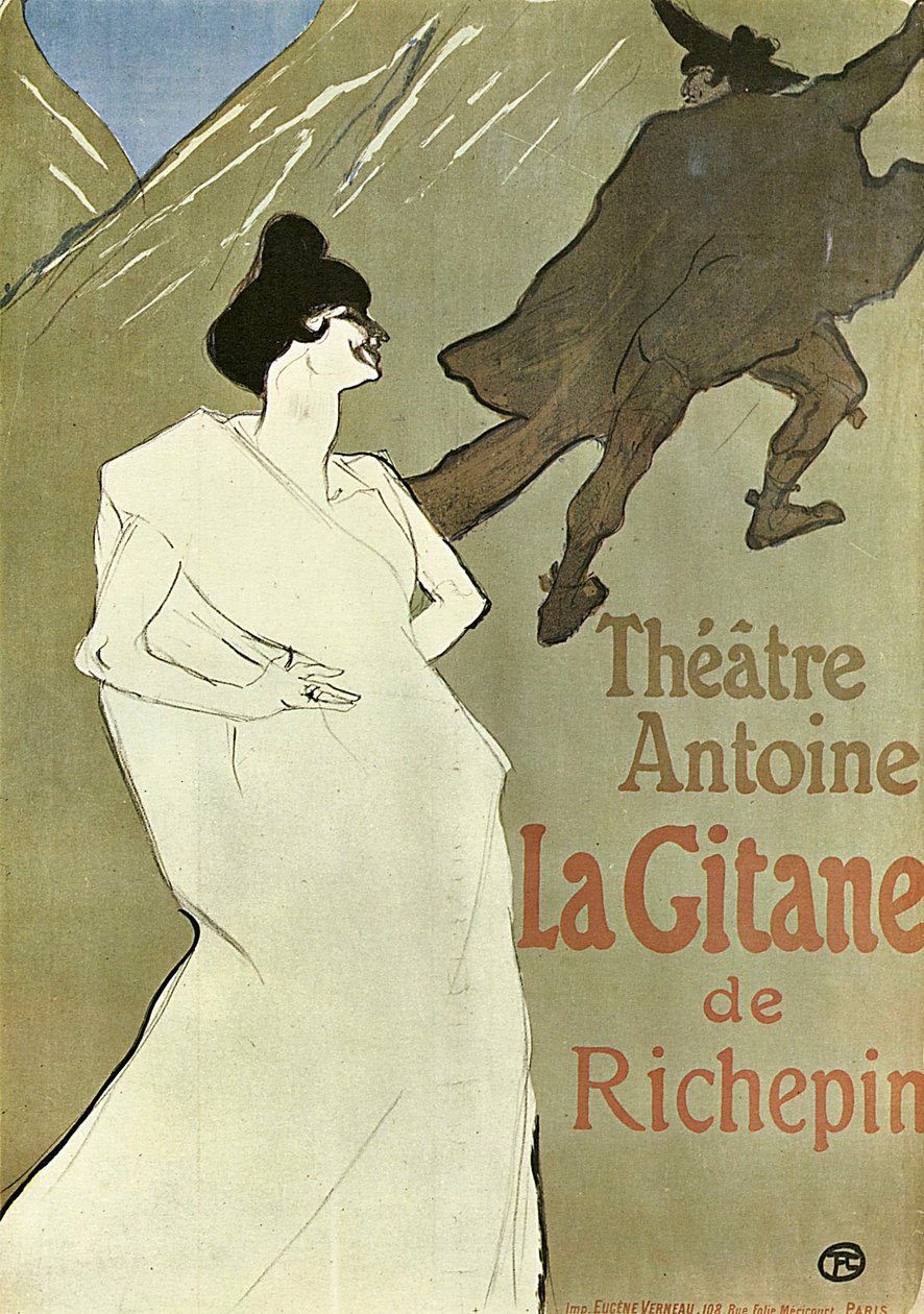 La Gitane，1899-1900年。 作者 亨利·德·图卢兹·劳特雷克