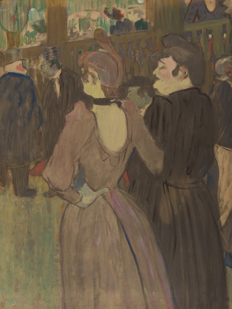 La Goulue and Her Sister 作者 亨利·德·图卢兹·劳特雷克