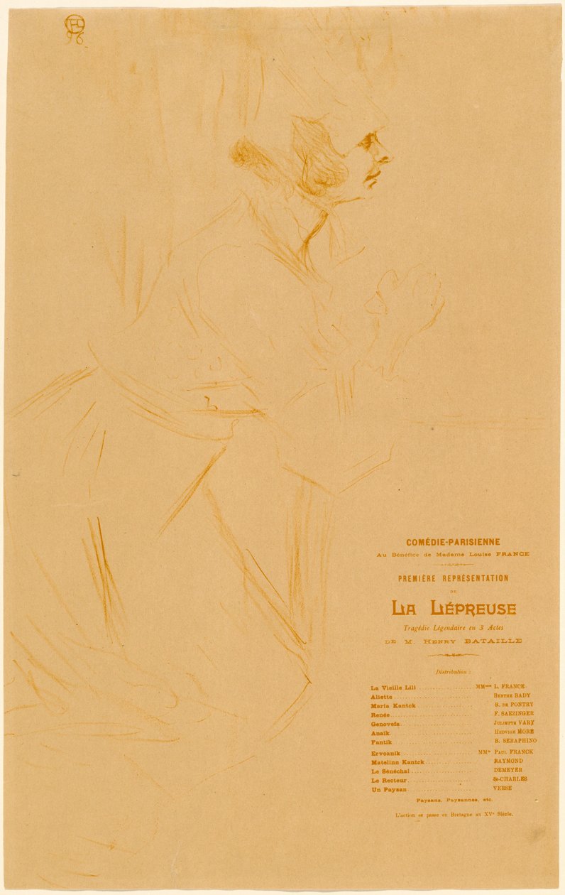 La Lépreuse, 1896. 作者 亨利·德·图卢兹·劳特雷克