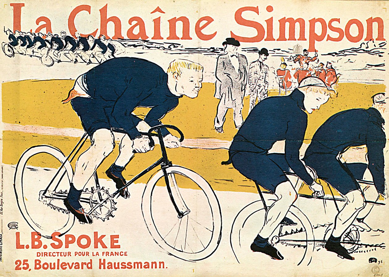 Simson Channel，广告海报，1896年。 作者 亨利·德·图卢兹·劳特雷克