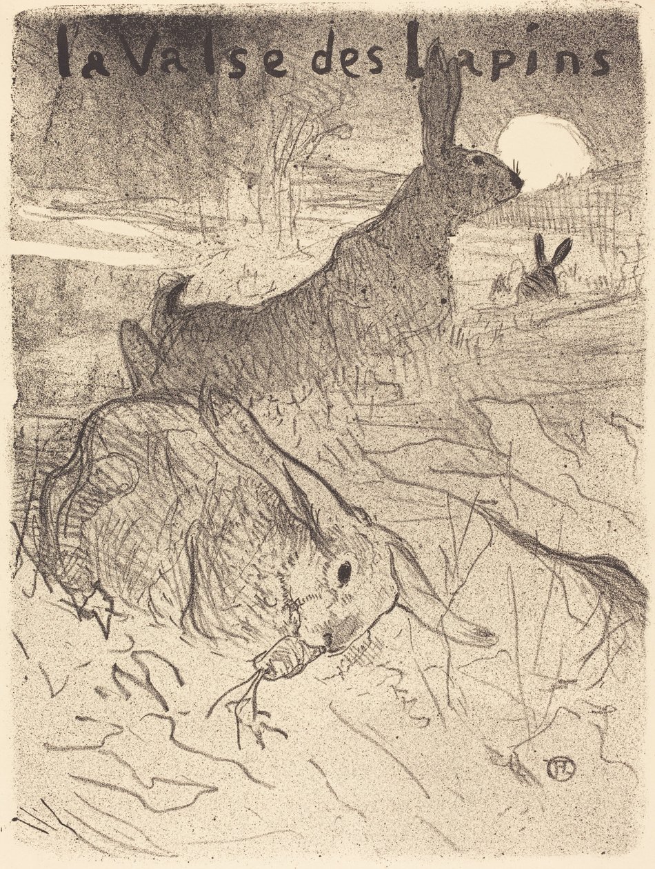 兔子圆舞曲》，1895年。 作者 亨利·德·图卢兹·劳特雷克