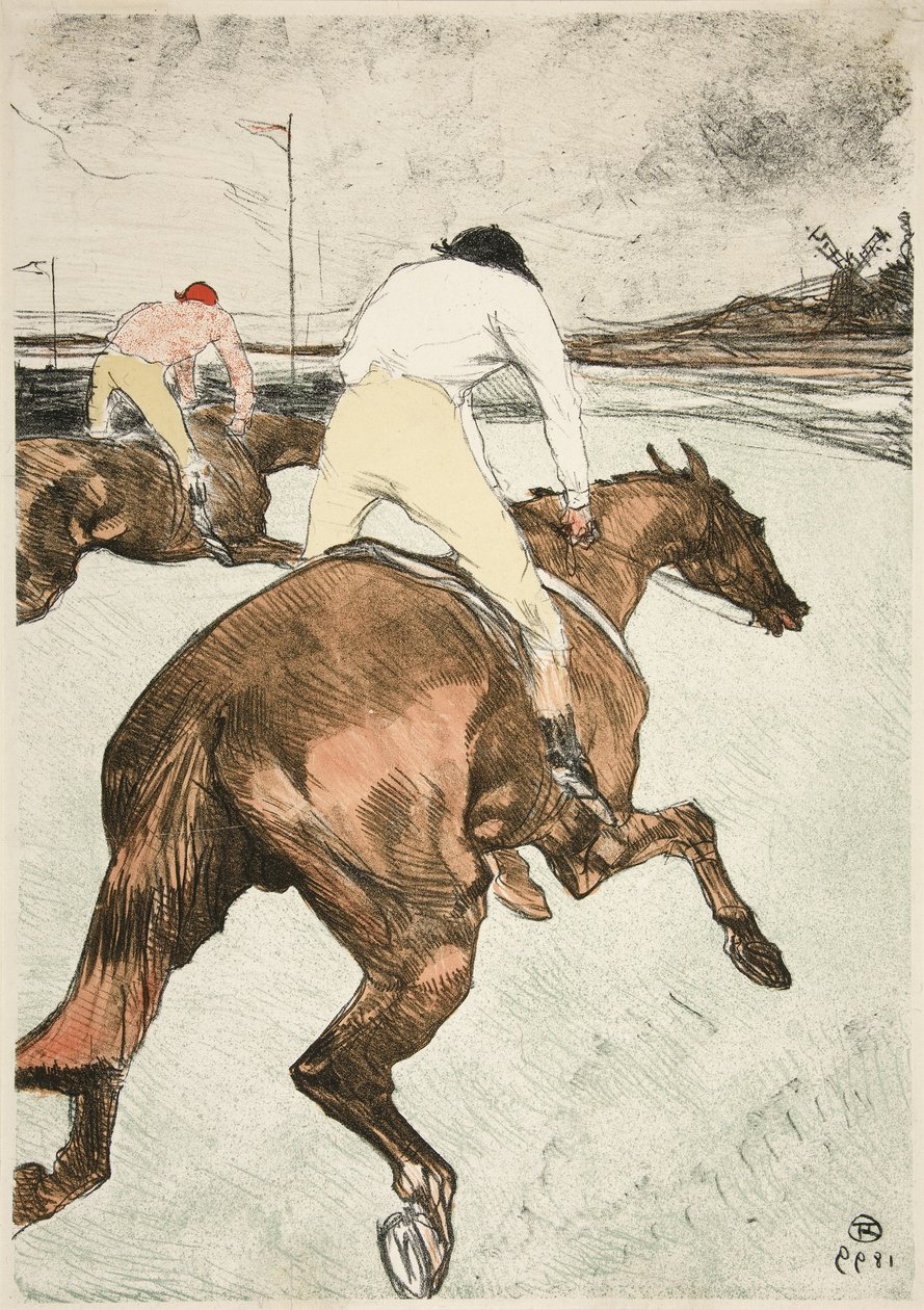 The Jockey - 赛马，酒吧。 1899（彩色石版画） 作者 亨利·德·图卢兹·劳特雷克