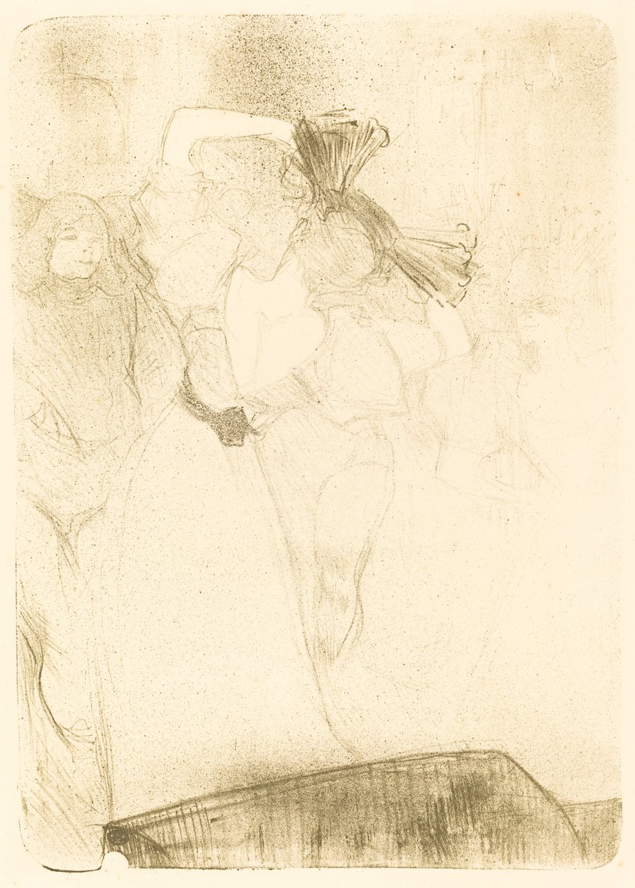 Lender from the Back Dancing the Bolero in Chilperic Lender de dos, dansant le boléro..., 1895。 作者 亨利·德·图卢兹·劳特雷克