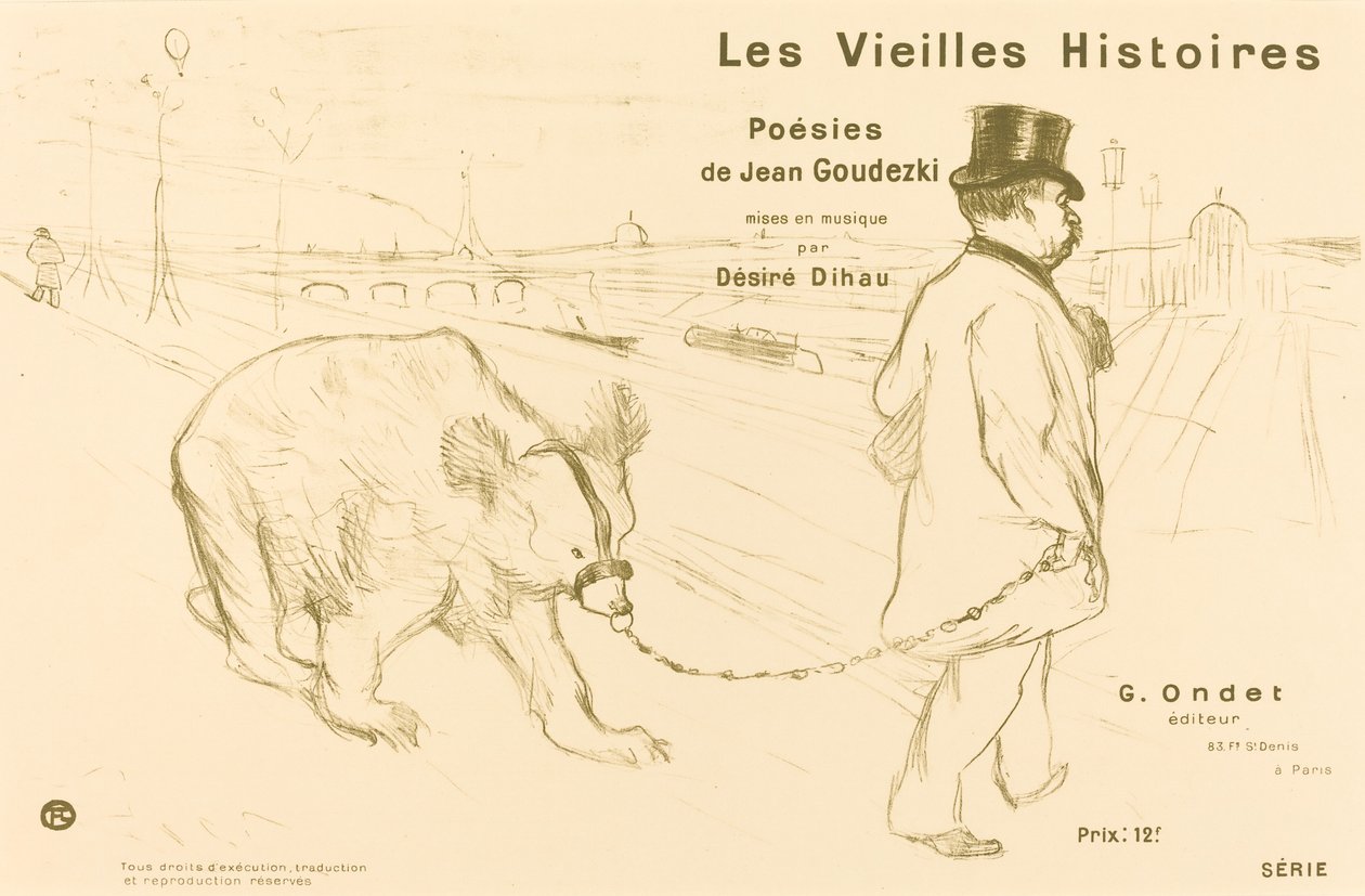 Les Vielles Histoires 封面插图，1893年。 作者 亨利·德·图卢兹·劳特雷克