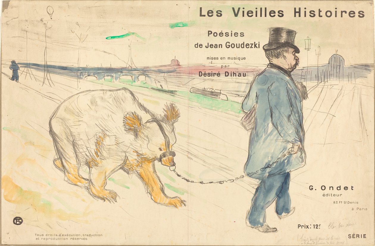 Les Vielles Histoires 封面插图，1893年。 作者 亨利·德·图卢兹·劳特雷克