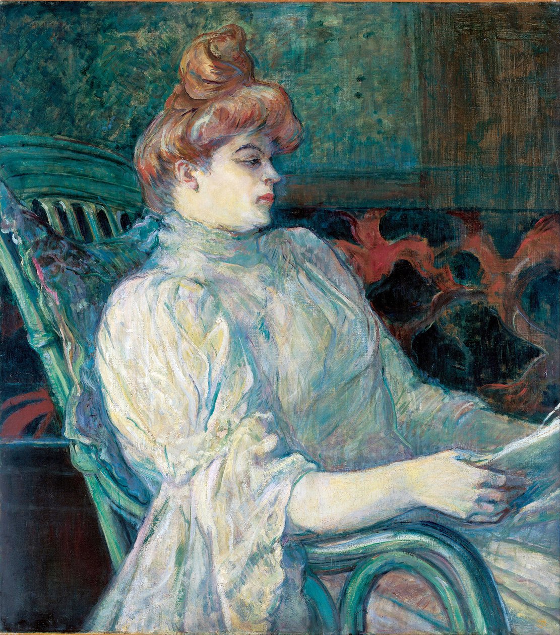 图卢兹·劳特累克 (Toulouse Lautrec)，亨利·德 (1864-1901) 在波尔多的 Marthe X. 夫人 作者 亨利·德·图卢兹·劳特雷克