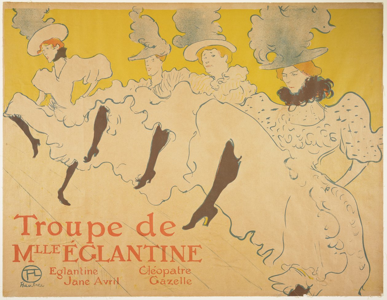 Madeiniselle Eglantines Troupe，1896 作者 亨利·德·图卢兹·劳特雷克