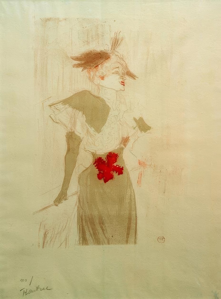 Marcelle Lender小姐，站立 作者 亨利·德·图卢兹·劳特雷克