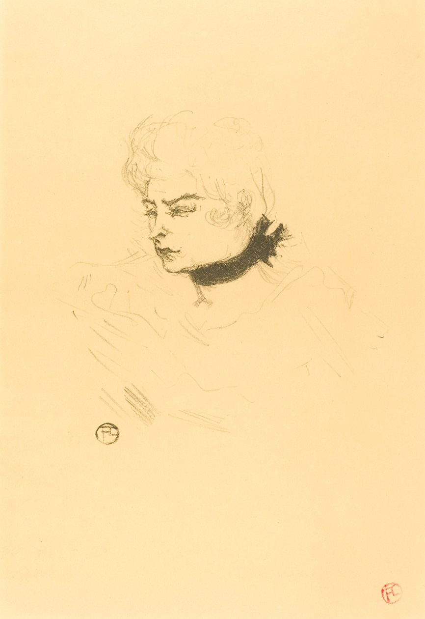 绿豆小姐，1895年。 作者 亨利·德·图卢兹·劳特雷克