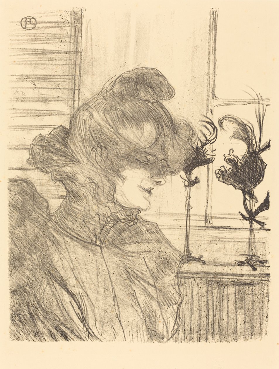 Mrs. Le Marguoin, Milliner (Le Marguoin夫人，裁缝师) 作者 亨利·德·图卢兹·劳特雷克