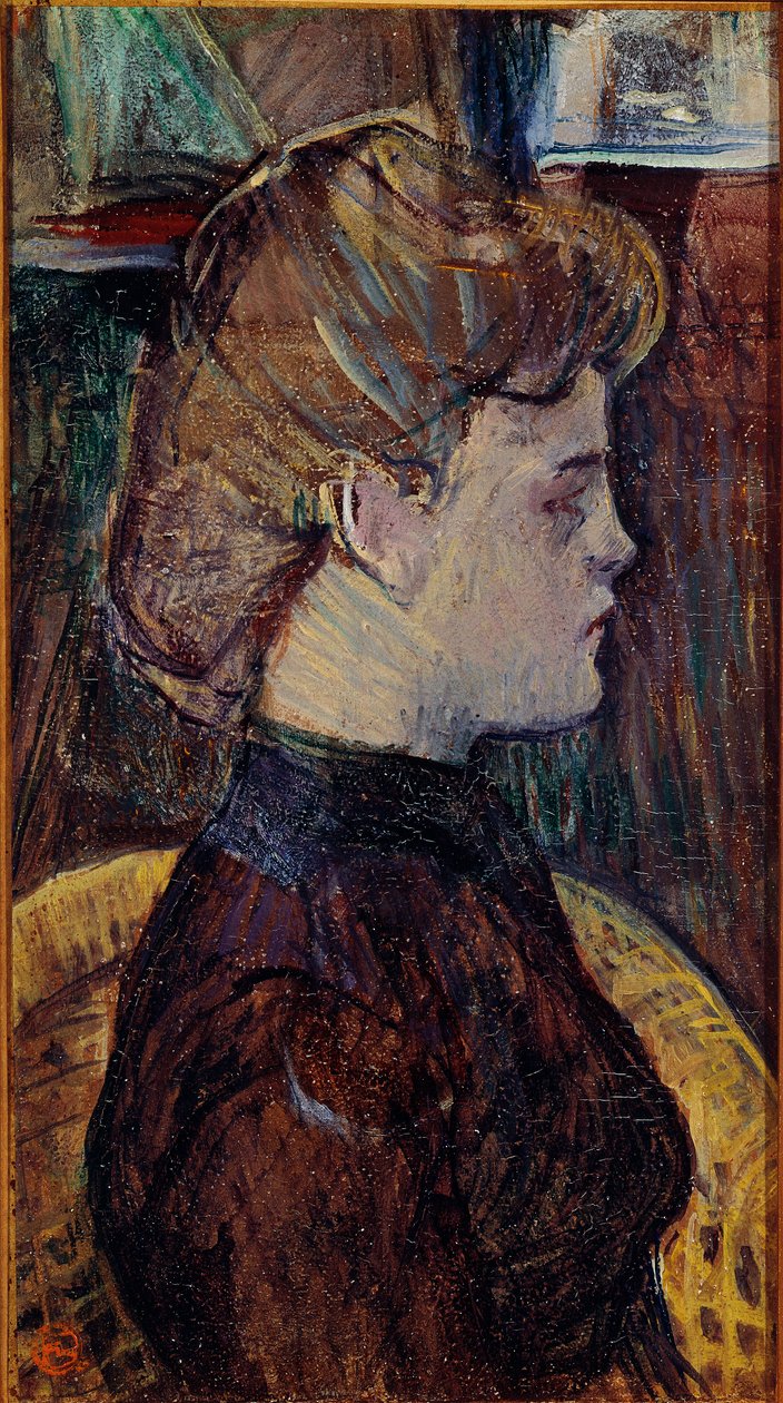 车间模型：Helene Vary。 亨利·德·图卢兹-劳特累克 (Toulouse Lautrec 作者 亨利·德·图卢兹·劳特雷克