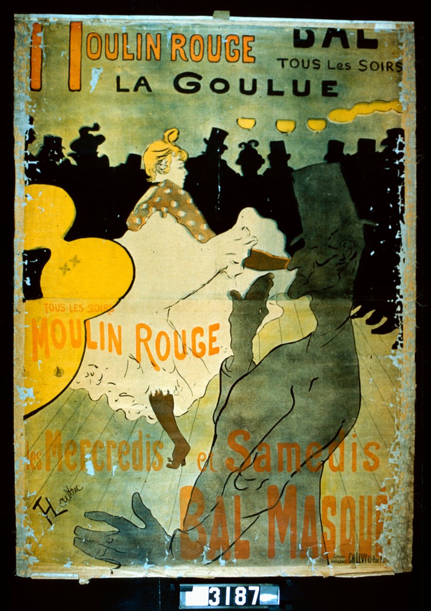 Moulin Rouge, La Goulue 作者 亨利·德·图卢兹·劳特雷克