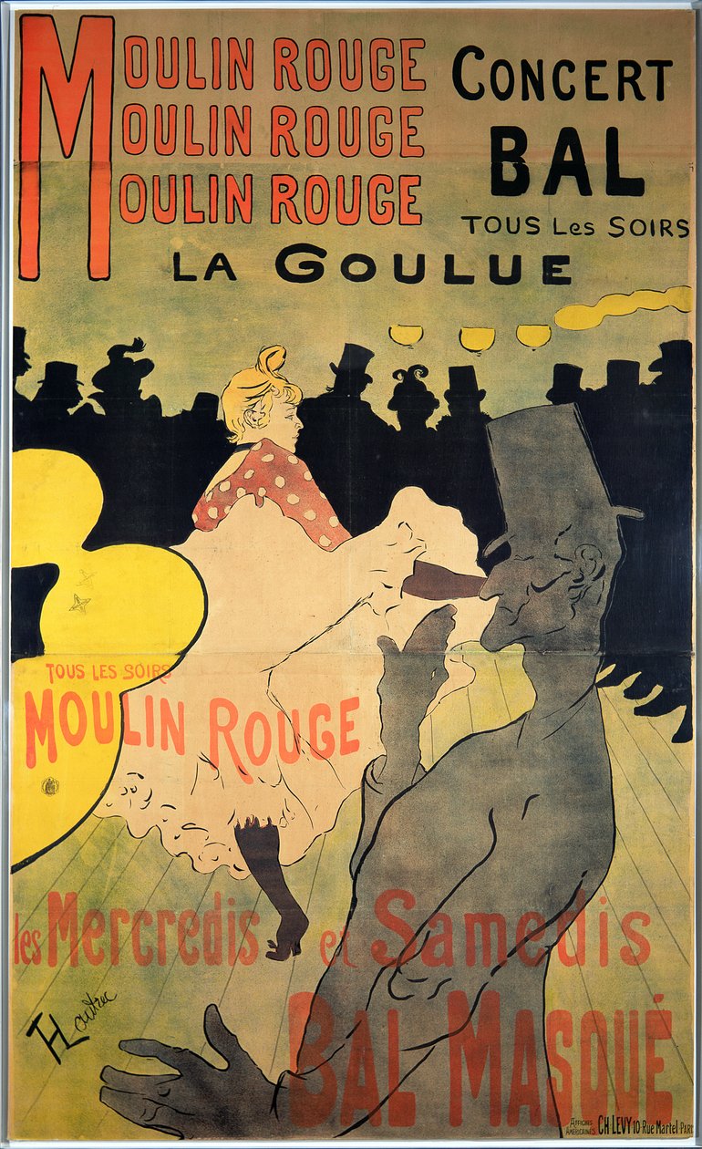 红磨坊：Goulue，1891年 作者 亨利·德·图卢兹·劳特雷克