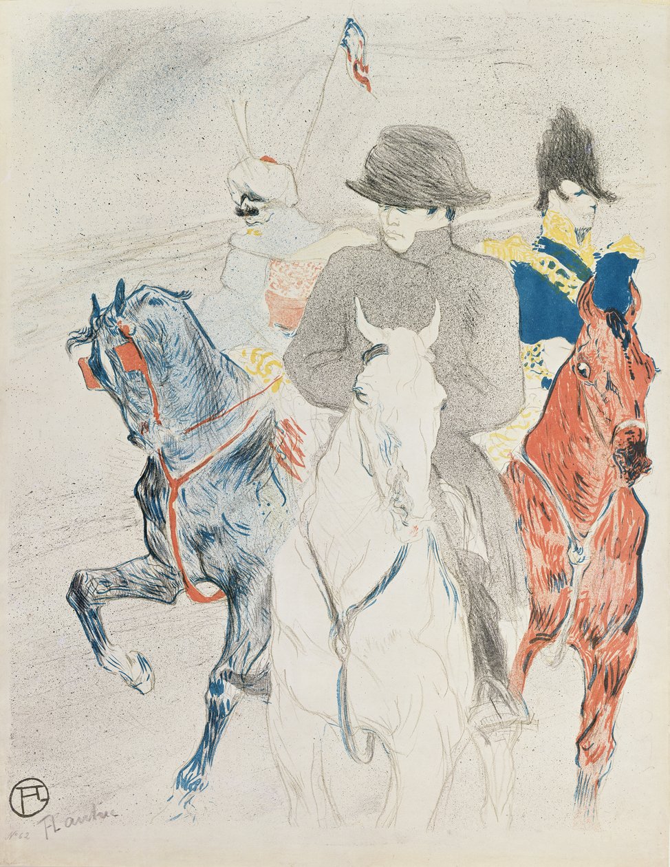拿破仑骑马，1895年 作者 亨利·德·图卢兹·劳特雷克