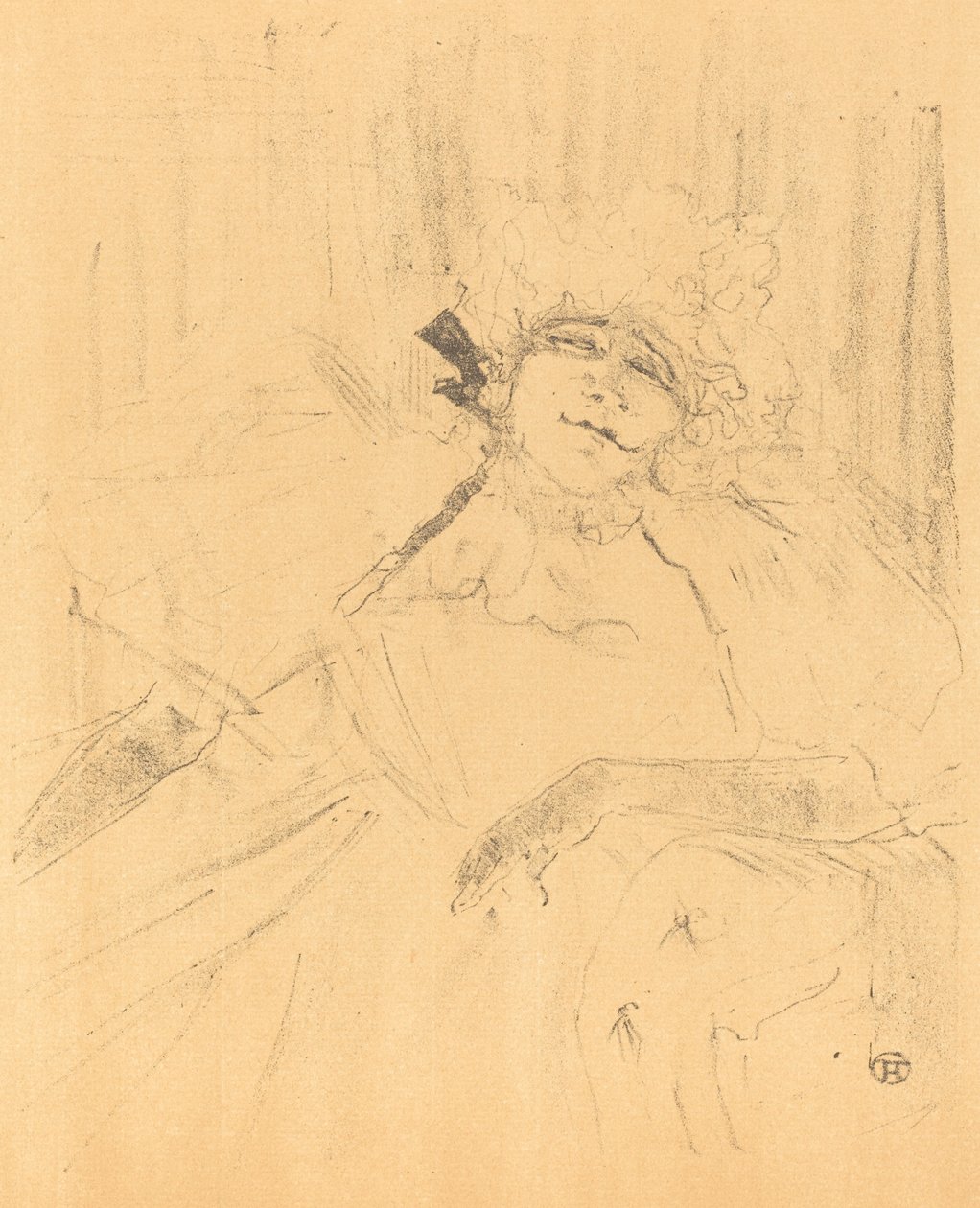 古老的歌声 Chanson ancienne, 1898. 作者 亨利·德·图卢兹·劳特雷克