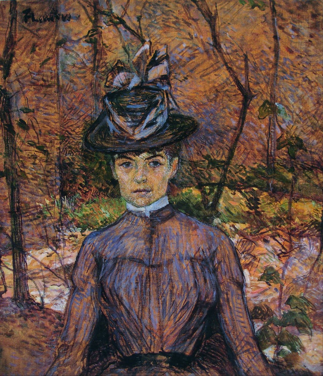 苏珊·瓦拉登（Suzanne Valadon）肖像1865-1938 作者 亨利·德·图卢兹·劳特雷克