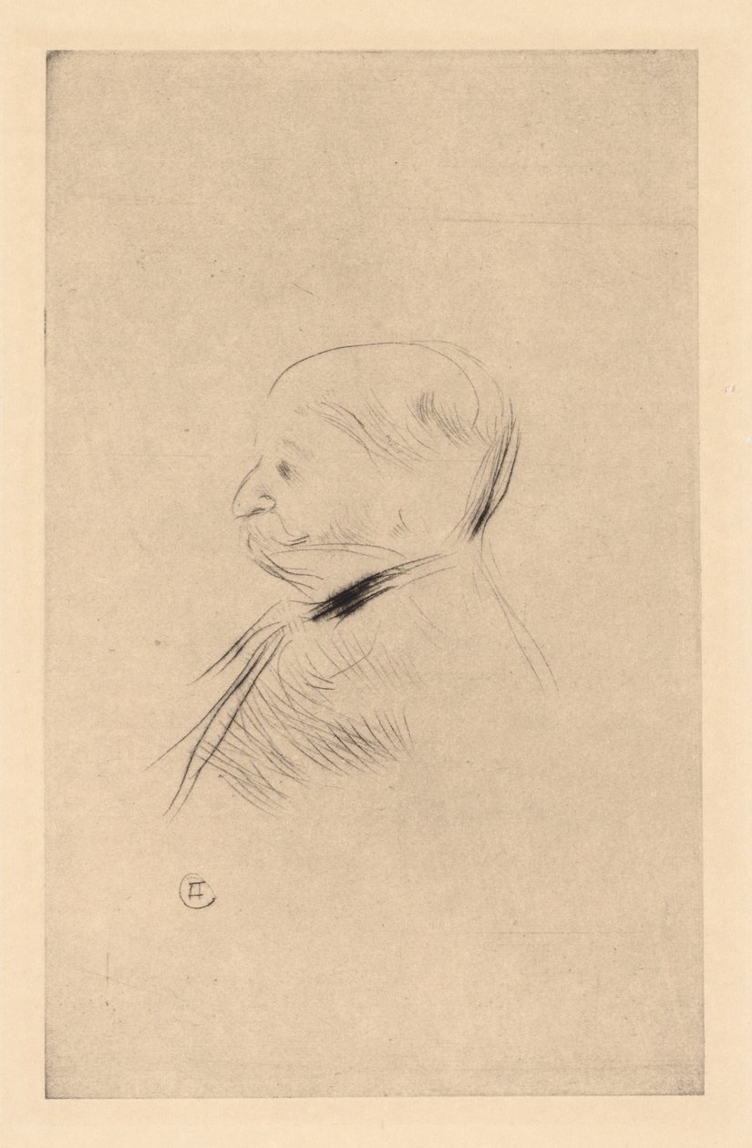 男人的肖像男人的肖像，1898年印刷，1927年。 作者 亨利·德·图卢兹·劳特雷克