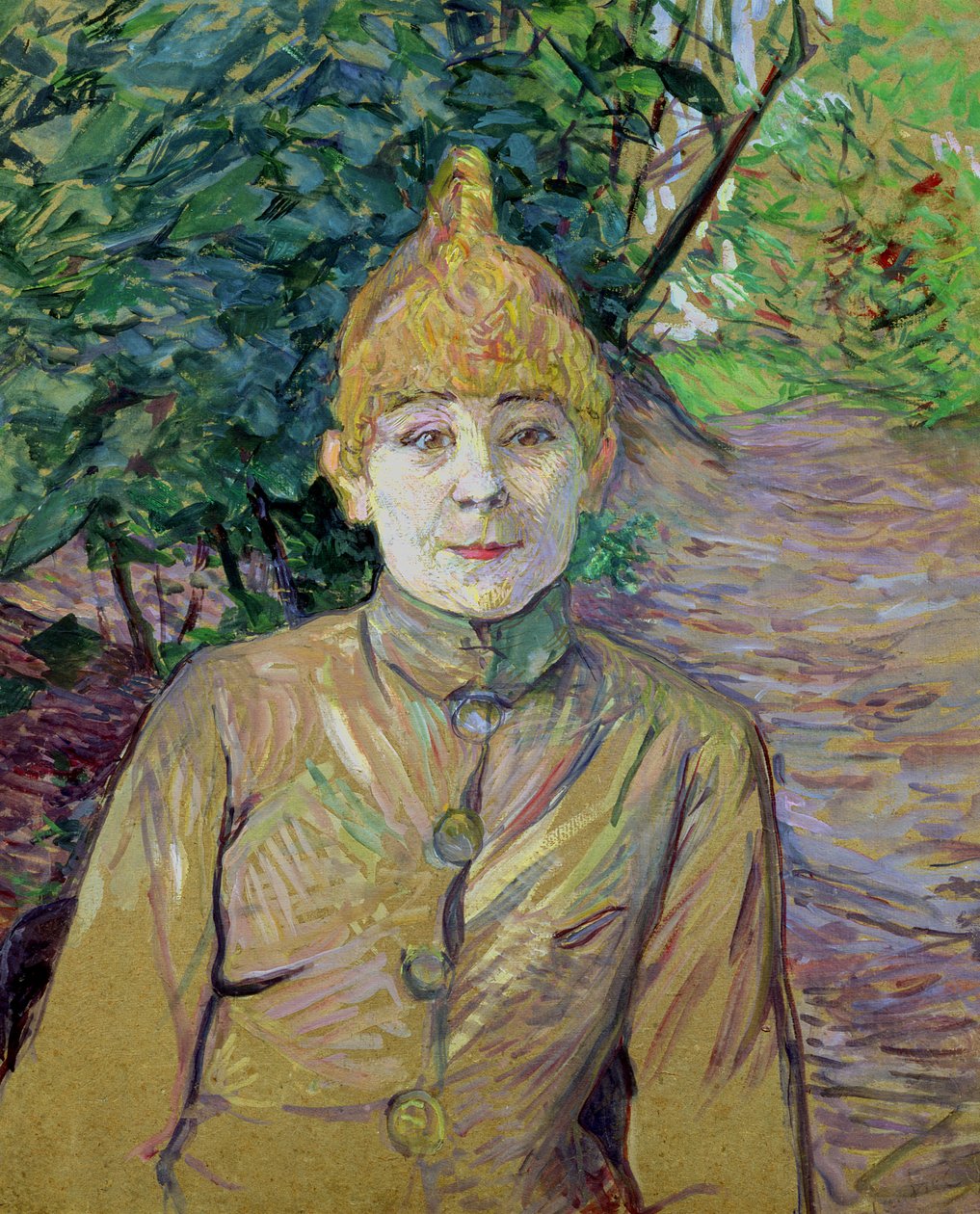 一个女人的肖像，可能是法国舞蹈家路易斯·韦伯（1870-1927）被称为“La Goulue” 作者 亨利·德·图卢兹·劳特雷克