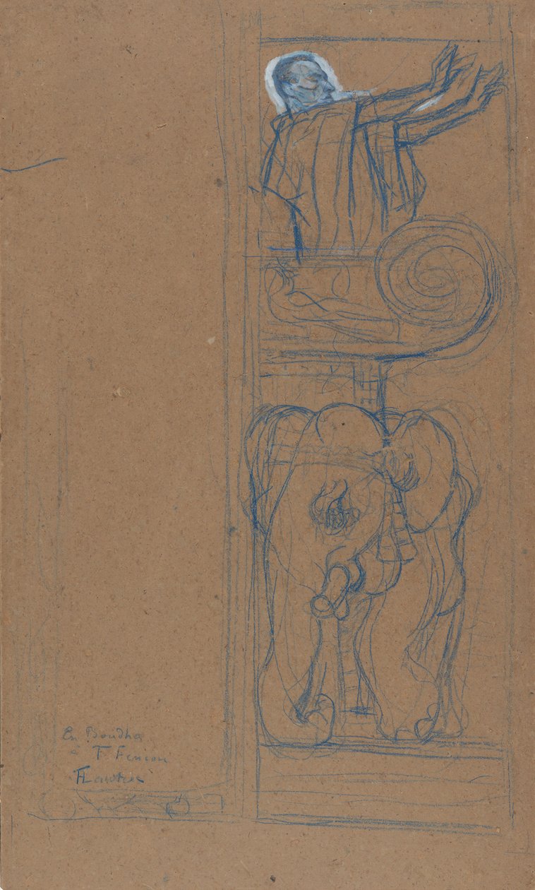 Le Chariot de Terre Cuite》剧照的初步设计，1894年。 作者 亨利·德·图卢兹·劳特雷克