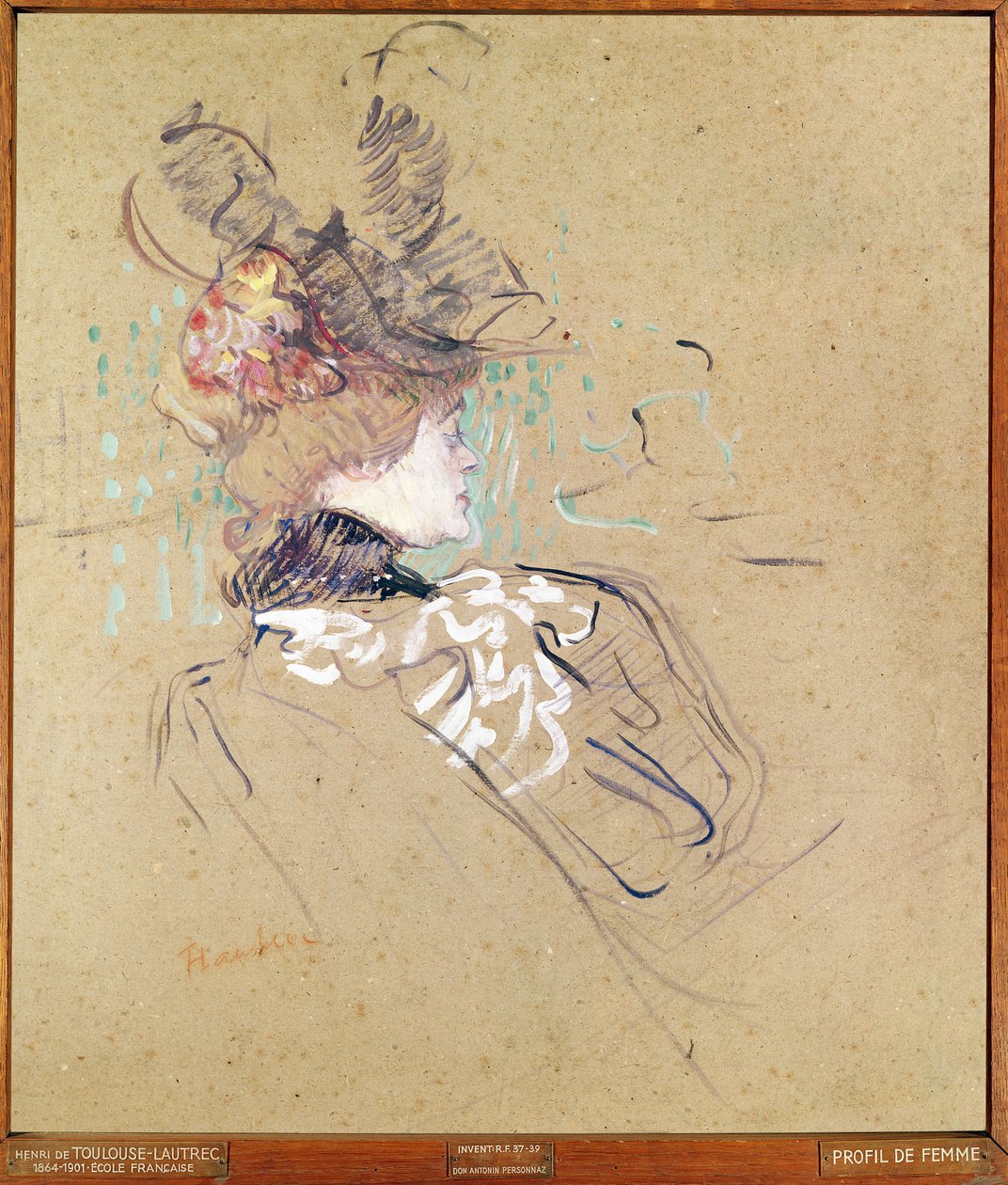 一个女人的档案，1896年（油卡） 作者 亨利·德·图卢兹·劳特雷克