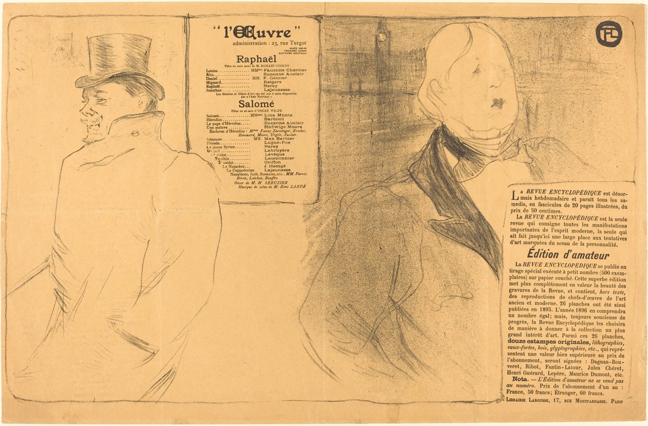 Raphaël; Salomé 作者 亨利·德·图卢兹·劳特雷克