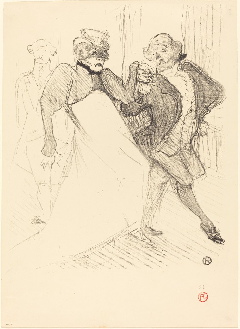 桑斯-甘夫人》中的Rejane和Galipaux Réjane et Galipaux dans Madame..., 1894. 作者 亨利·德·图卢兹·劳特雷克