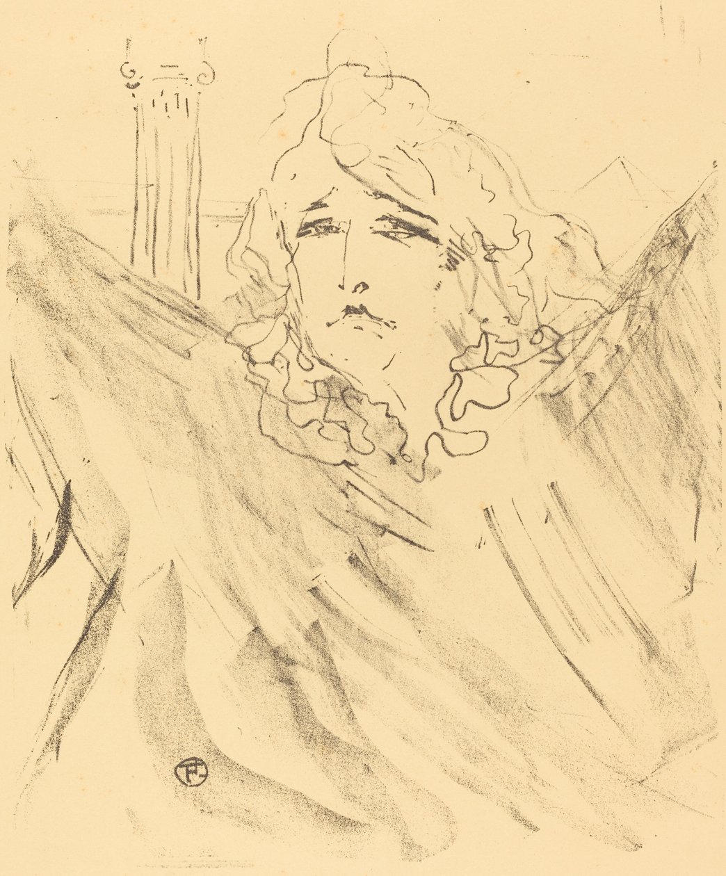 萨拉-伯恩哈特在 "埃及艳后"（Sarah Bernhardt dans "Cléopatre"）中的表演 作者 亨利·德·图卢兹·劳特雷克
