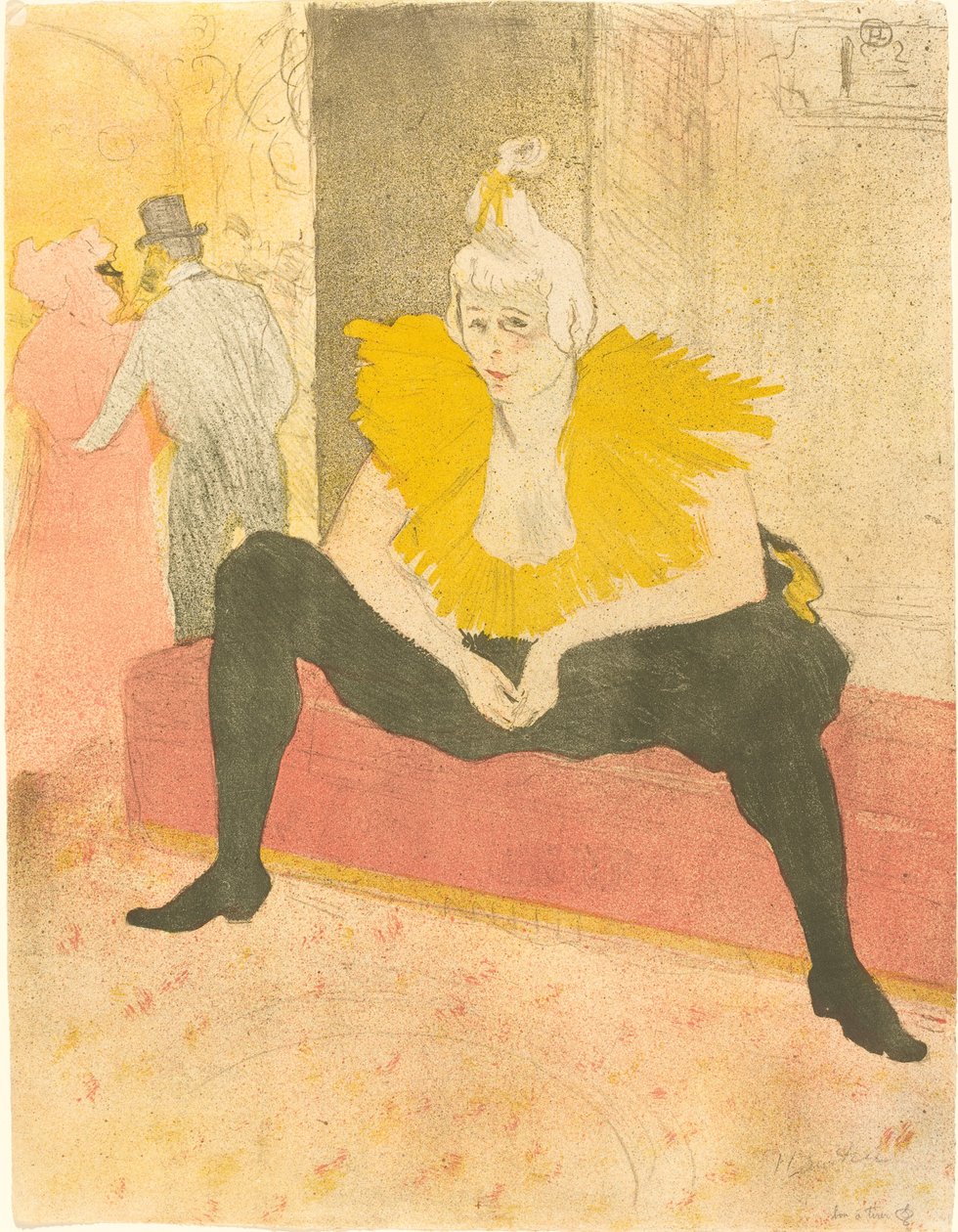 坐着的女丑 (La Clownesse assise) 作者 亨利·德·图卢兹·劳特雷克