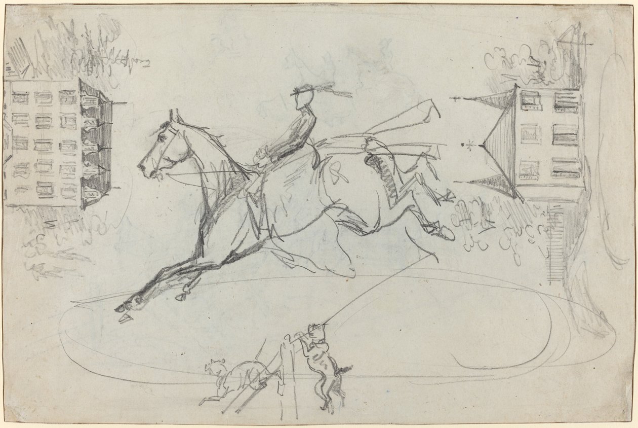 素描表，约1881年。 作者 亨利·德·图卢兹·劳特雷克