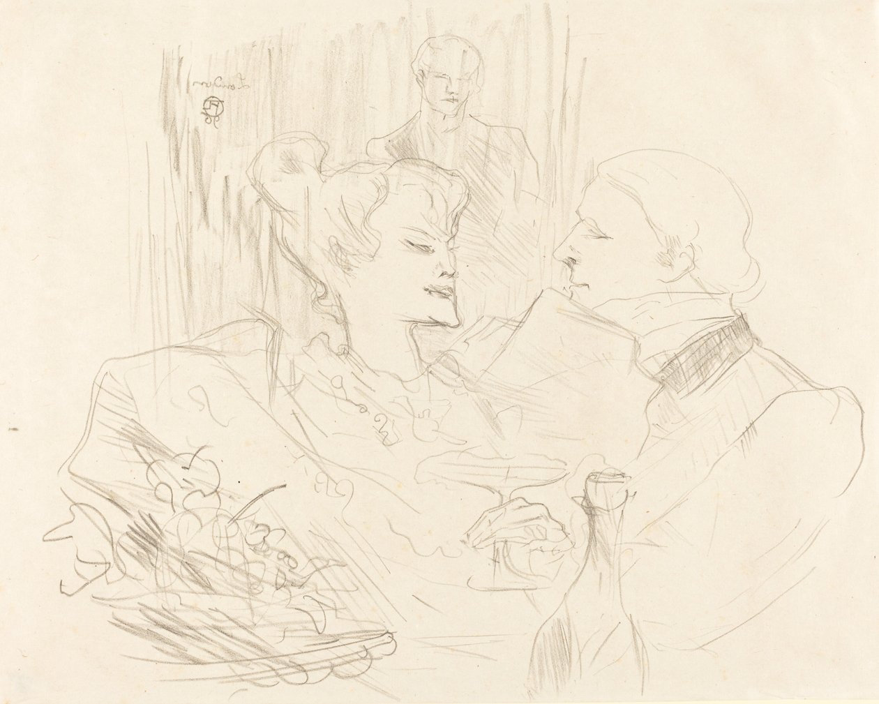 伦敦的晚餐 Souper à Londres, 1896. 作者 亨利·德·图卢兹·劳特雷克