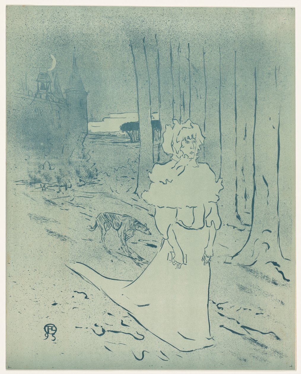 Chatelaine或Tocsin，1895年。 作者 亨利·德·图卢兹·劳特雷克
