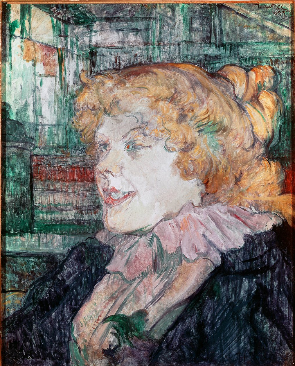 勒阿弗尔的英国之星（多莉小姐）。 亨利·德·图卢兹-劳特累克 (Toulouse Lautrec 作者 亨利·德·图卢兹·劳特雷克