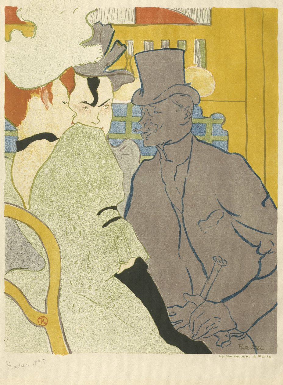 红磨坊的英国人，1892年 作者 亨利·德·图卢兹·劳特雷克