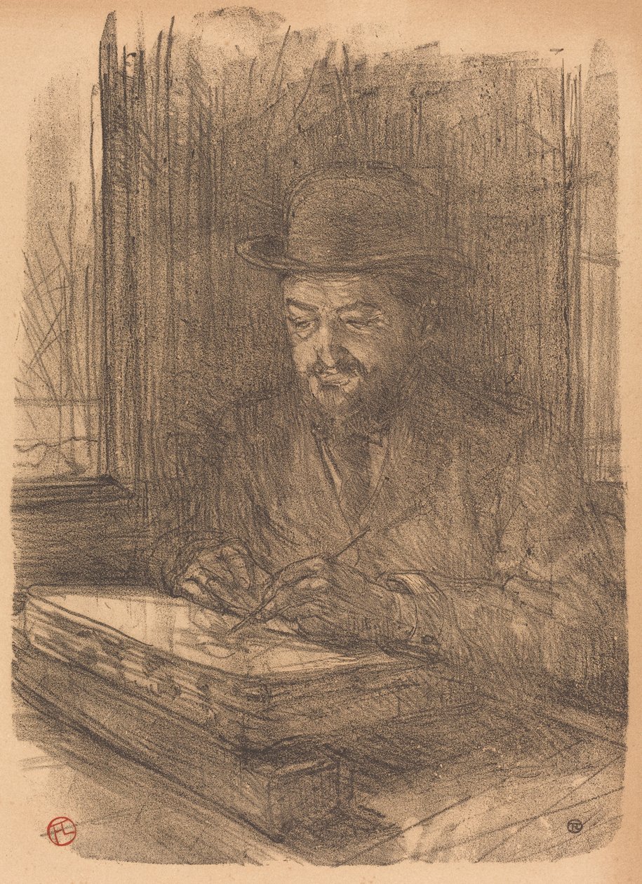 高级版画家阿道夫-阿尔伯特Le bon graveur - 阿道夫-阿尔伯特，1898年。 作者 亨利·德·图卢兹·劳特雷克