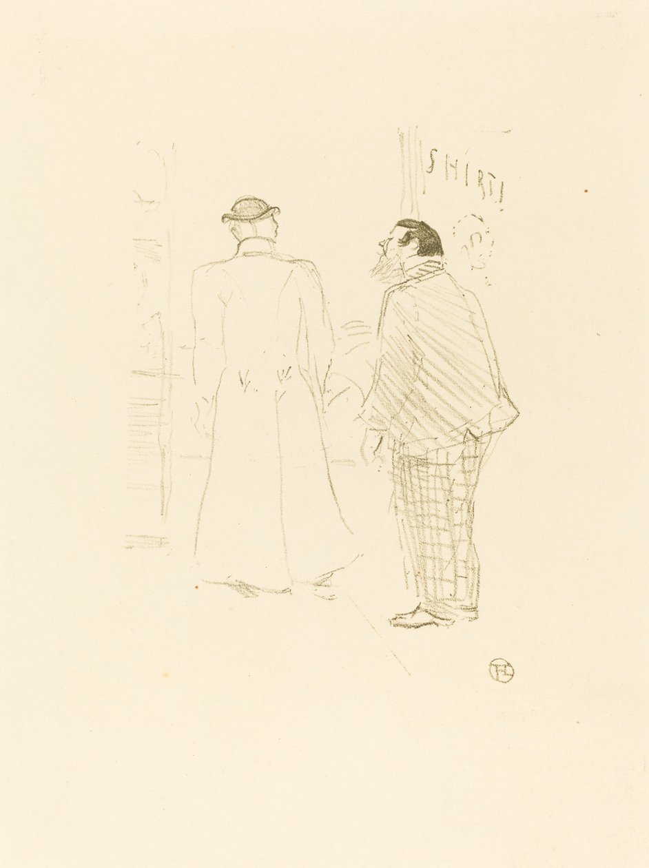 Jourdan and Brown的第一个供应商 Le premier vendeur de Jourdan et Brown, 1897. 作者 亨利·德·图卢兹·劳特雷克